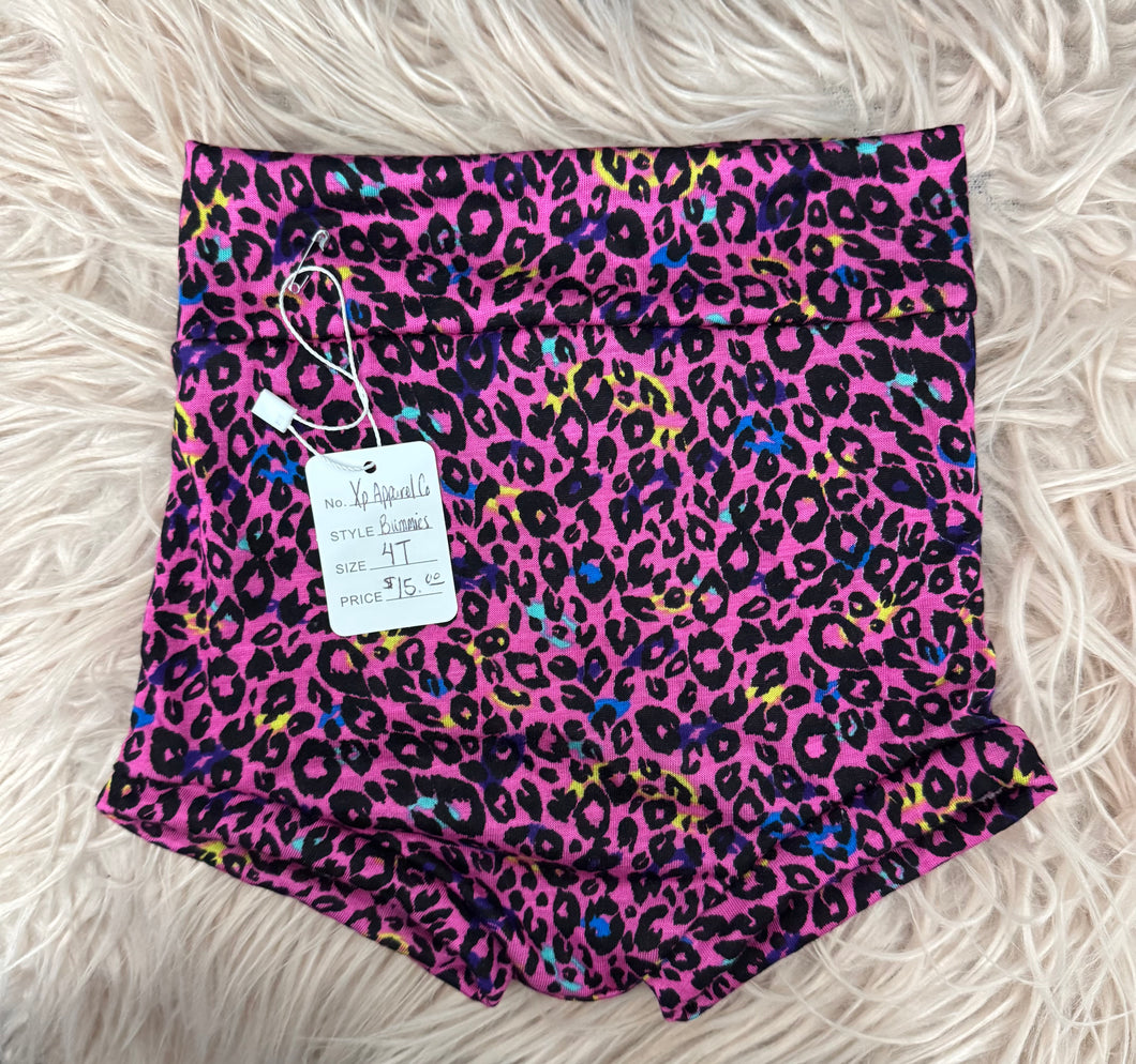 Pink Animal Print Bummies 4T